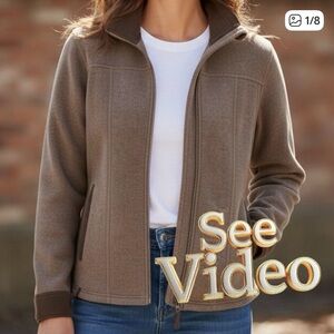 Vintage WINDRIVER 2 Tone Brown Fleece Zipper Jacket